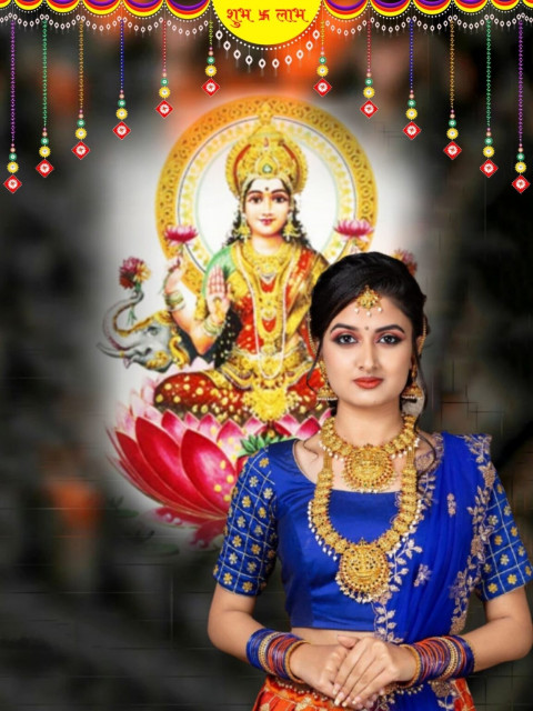 Top Latest Happy Lakshmi Puja Girls CB Background Full HD