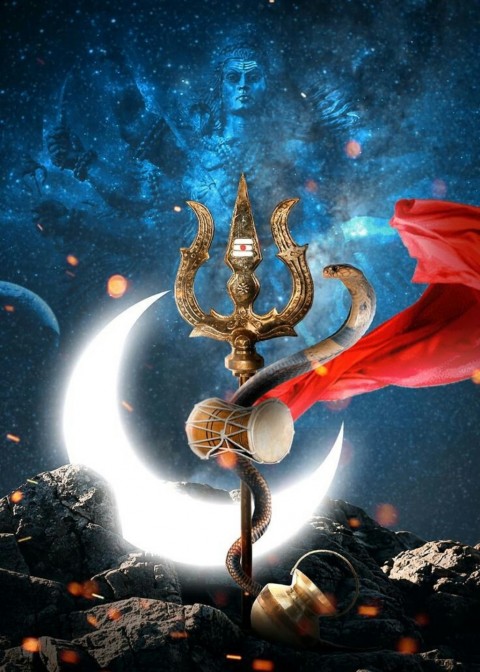 Trishul Maha Shivratri Background Hd