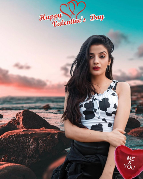 Valentine Day Background For Picsart & Photoshop Editing With Girl