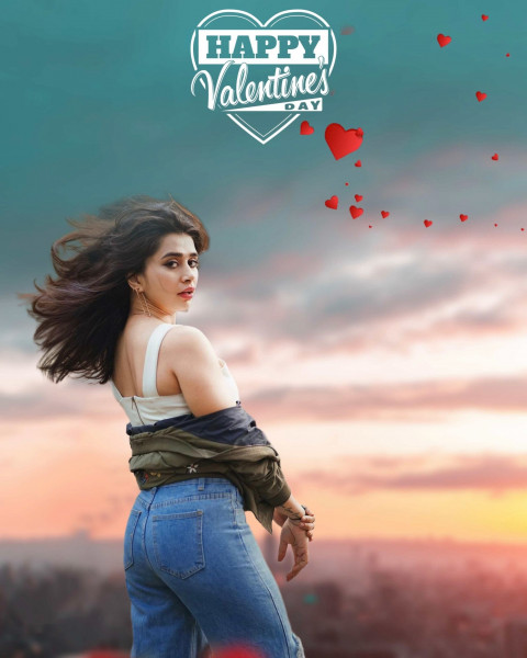 Valentine Day Background For Picsart & Photoshop Editing With Girl