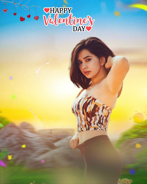 Valentine Day Background For Picsart & Photoshop Editing With Girl CB