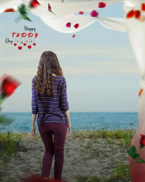 Valentine Day Photo Editing Background Download With Girl
