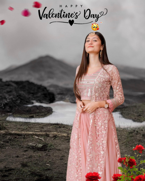 Valentine Day Picsart Background For Photo Editing With Girl