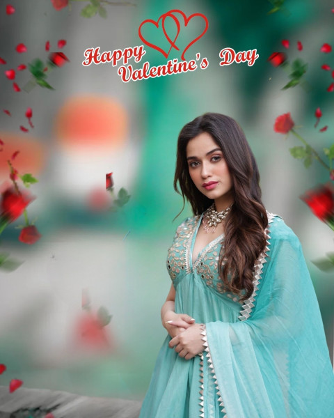 Valentins Day HD CB Editing Background With Girl