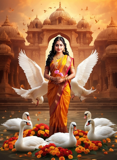 Vasant Panchmi God Saraswati Maa Editing Background CB Photo  Free