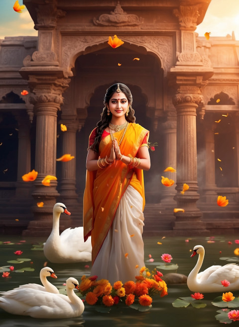 Vasant Panchmi God Saraswati Maa Editing Background CB Photo Pics