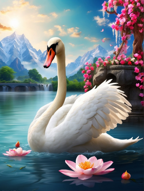 Vasanti Panchmi Swans CB Background HD For Saraswati Pooja Editng Pics