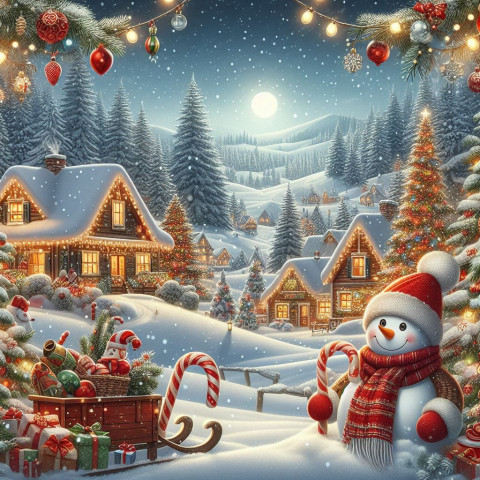 Winter Christmas Tree Photo For Social Media Status DP Image Img