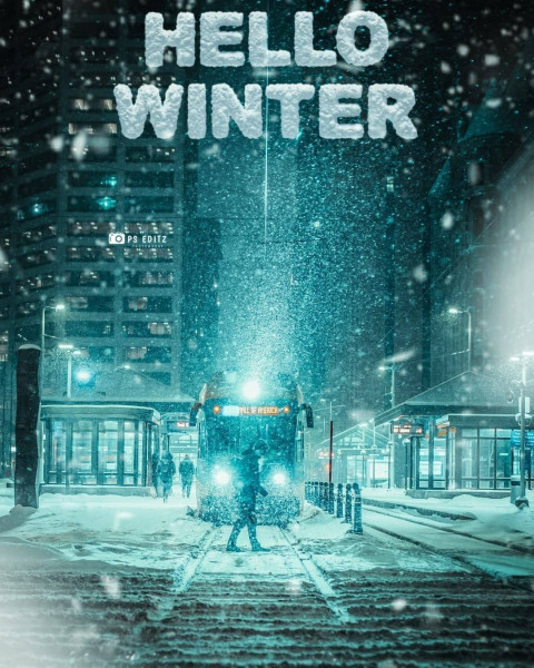 Winter Creative Photo Editing Viral Background HD