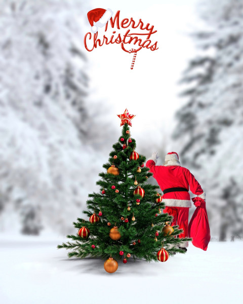 Winter Santa Claus Stock Images New For Merry Christmas Editing Picture