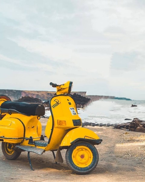 Yellow Scooter Picsart Background
