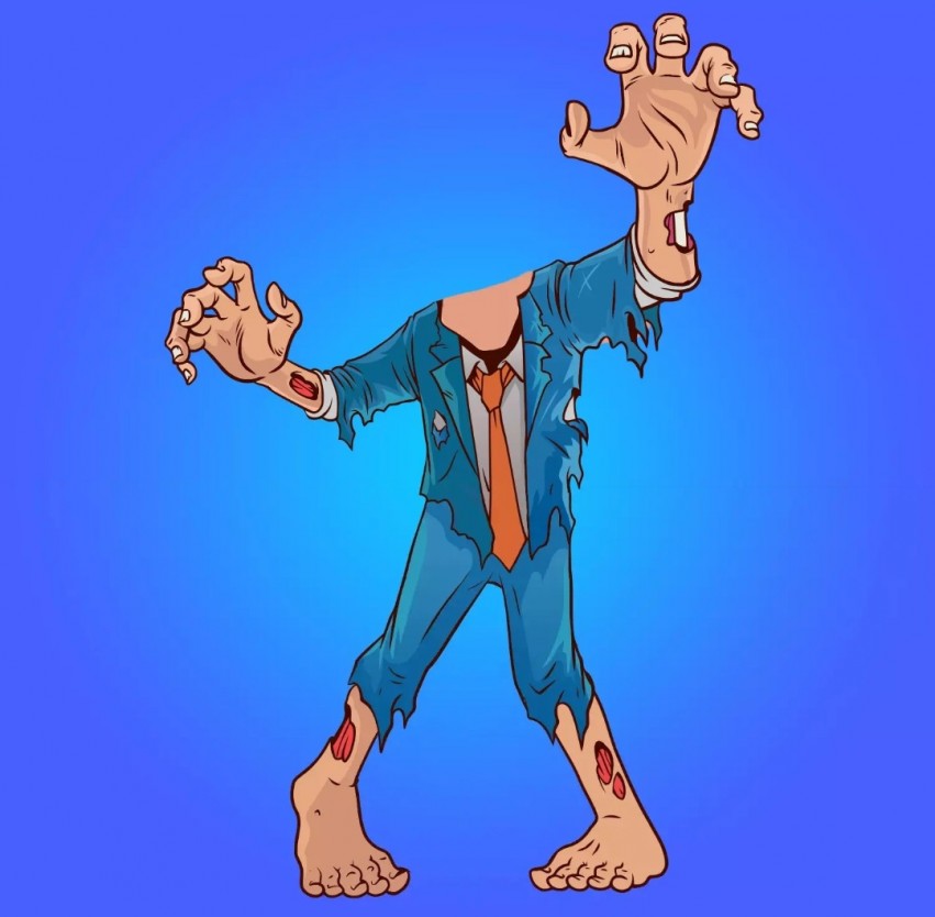 Zombie Cartoon Photo Editing Background
