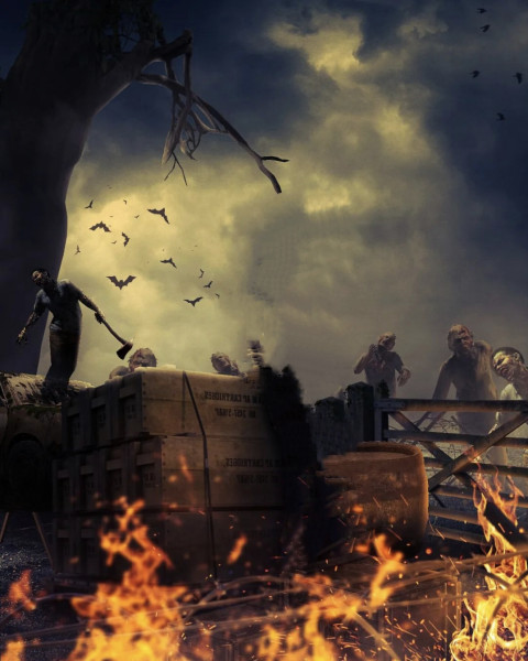 Zombie Viral PicsArt New Background Download Full HD