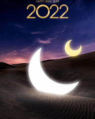 2022 Happy New Year Night Moon CB PicsArt Editing Background