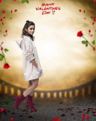 Alia Bhat Happy Valentine's Day CB Background HD With Girls Free