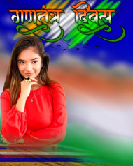 Anushka Sen With 26 January Happy Republic Day Girls Editing Background