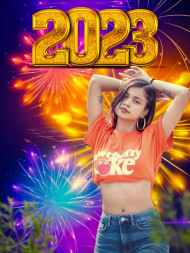 CB Photo Editing 2023 New Year HD Backgrounds With Girls