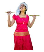 Deshi Look Girl in Red dress Free Clipart Transparent PNG