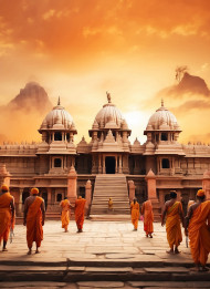 Free Ayodhya lord Shree Ram temple CB Blur Editing Backgroud