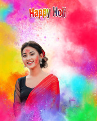 Cover Photo of Holi Editing Background With Girl