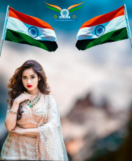 Happy Independence Day Editing Girl Background For CB Picsart