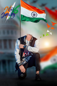Happy Republic Day Edit Background Indian Flag Photos Without Head Boy