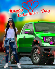 Happy Valentine Day CB Editing Background With Girl For PicsArt Photo