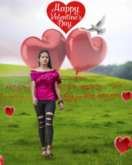 Happy Valentine's Day Editing Background For PicsArt With Girls