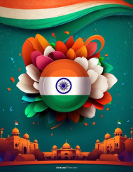 Indian Nation Colorful Flag Images HD For 26 January Background