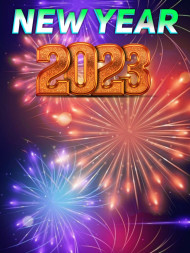 Latest CB 2023 Happy New Year Fireworks Background