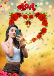 Love Valentine Day Bakground With Girl For Trending Picsart Editing