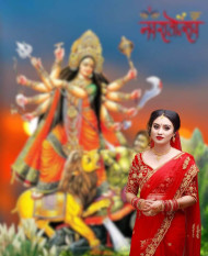 Cover Photo of Happy Durga Puja Background Girl