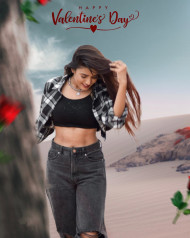Photoshop Happy Valentine Day CB Background Download With Girls